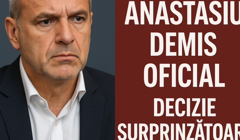 Dragoș Anastasiu demis oficial – Decizie surprinzătoare și rapidă