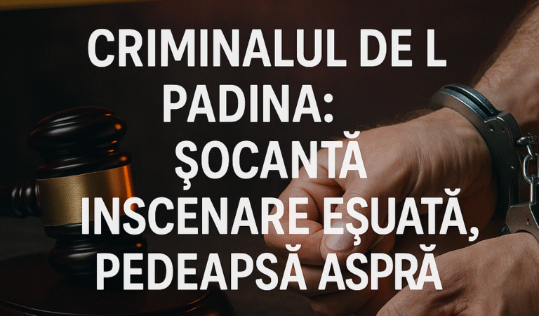 Criminalul de la Padina: Șocantă înscenare eșuată, pedeapsă aspră